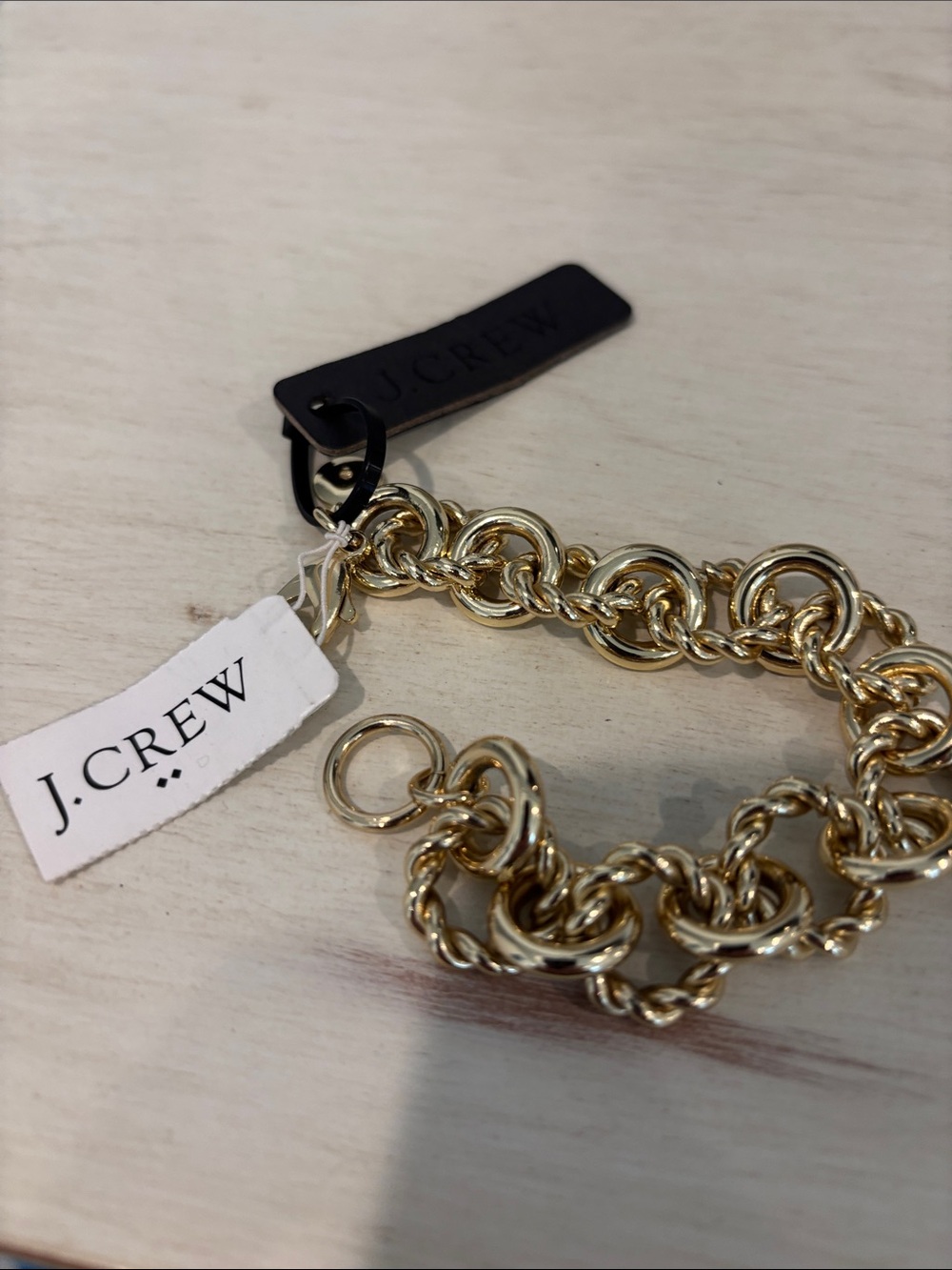 J. Crew Shiny Gold Multi-Link Bracelet